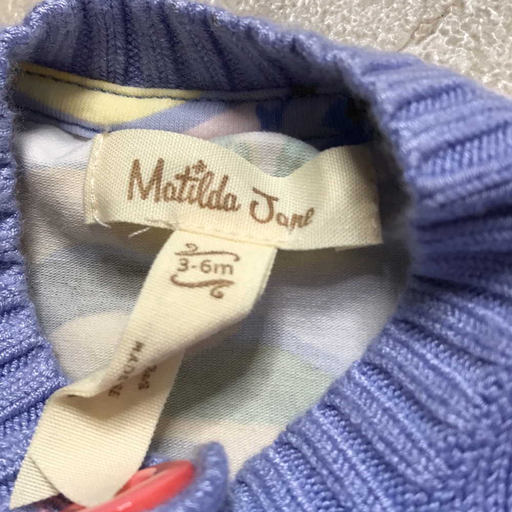 Matilda Jane Infant Sweater Sz 3-6 months Blue - Picture 3 of 4